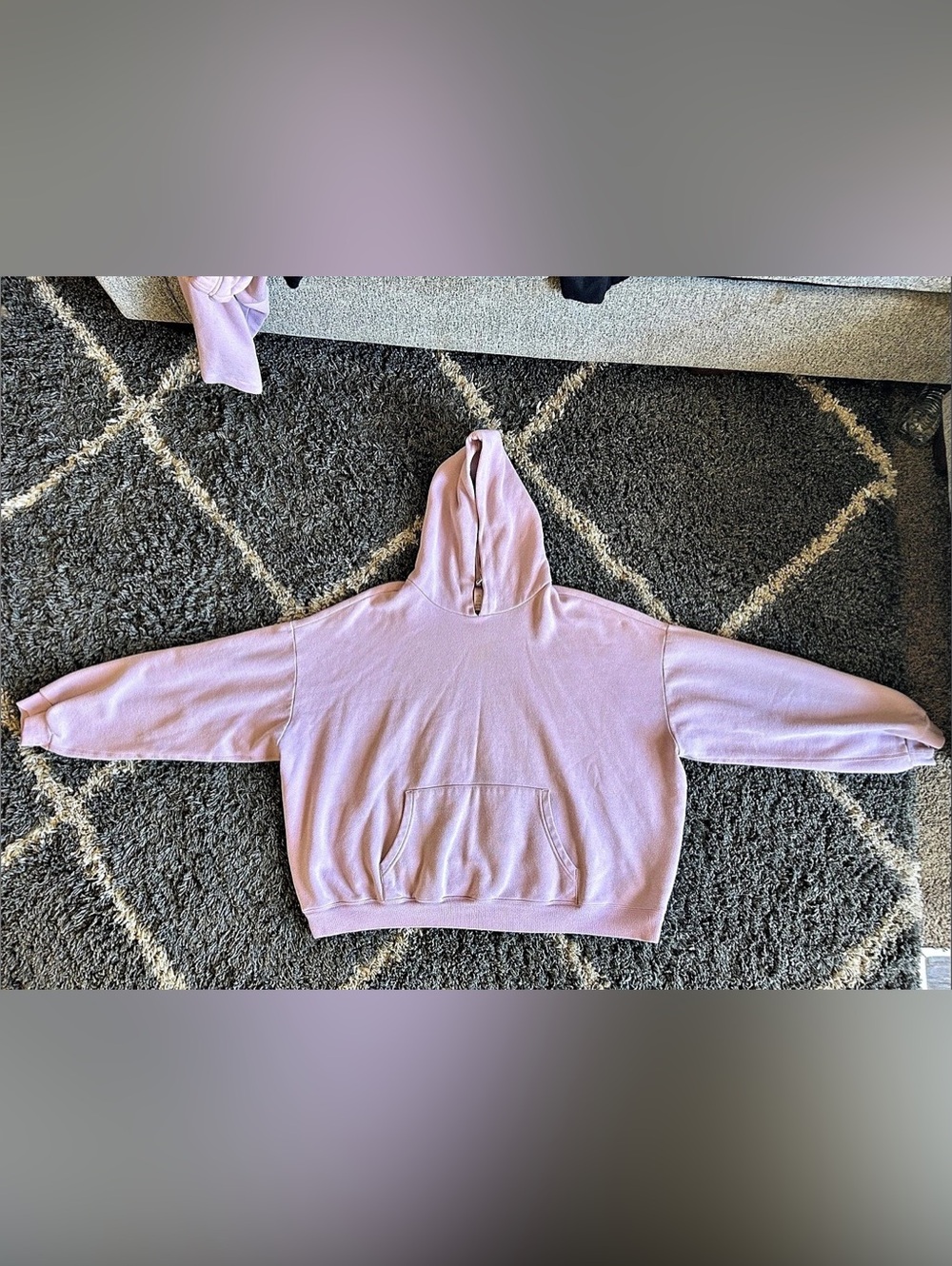 SKIMS Cotton Fleece Classic Pullover Hoodie Pink Long Sleeve Size 3X